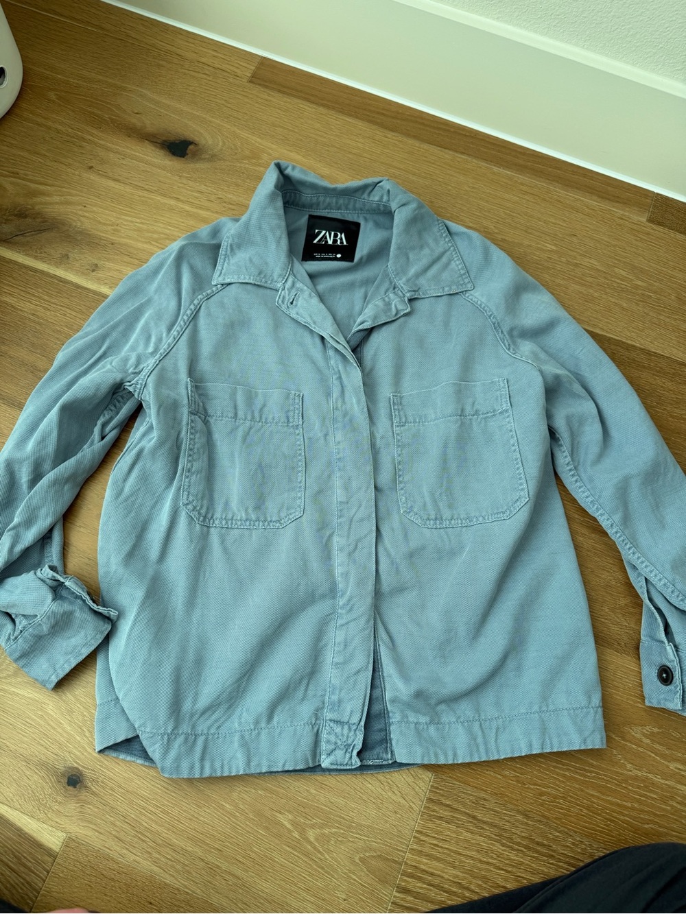 Zara denim button up